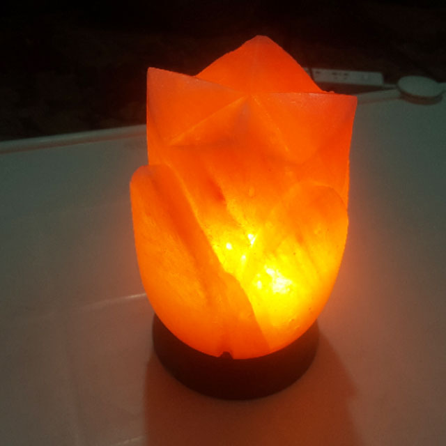 himalayan open lotus lamp with light